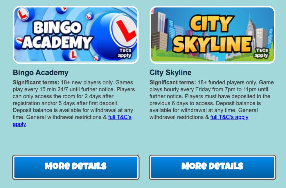 City bingo promotions