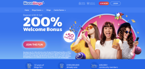 50 Free Spins on Moon Bingo
