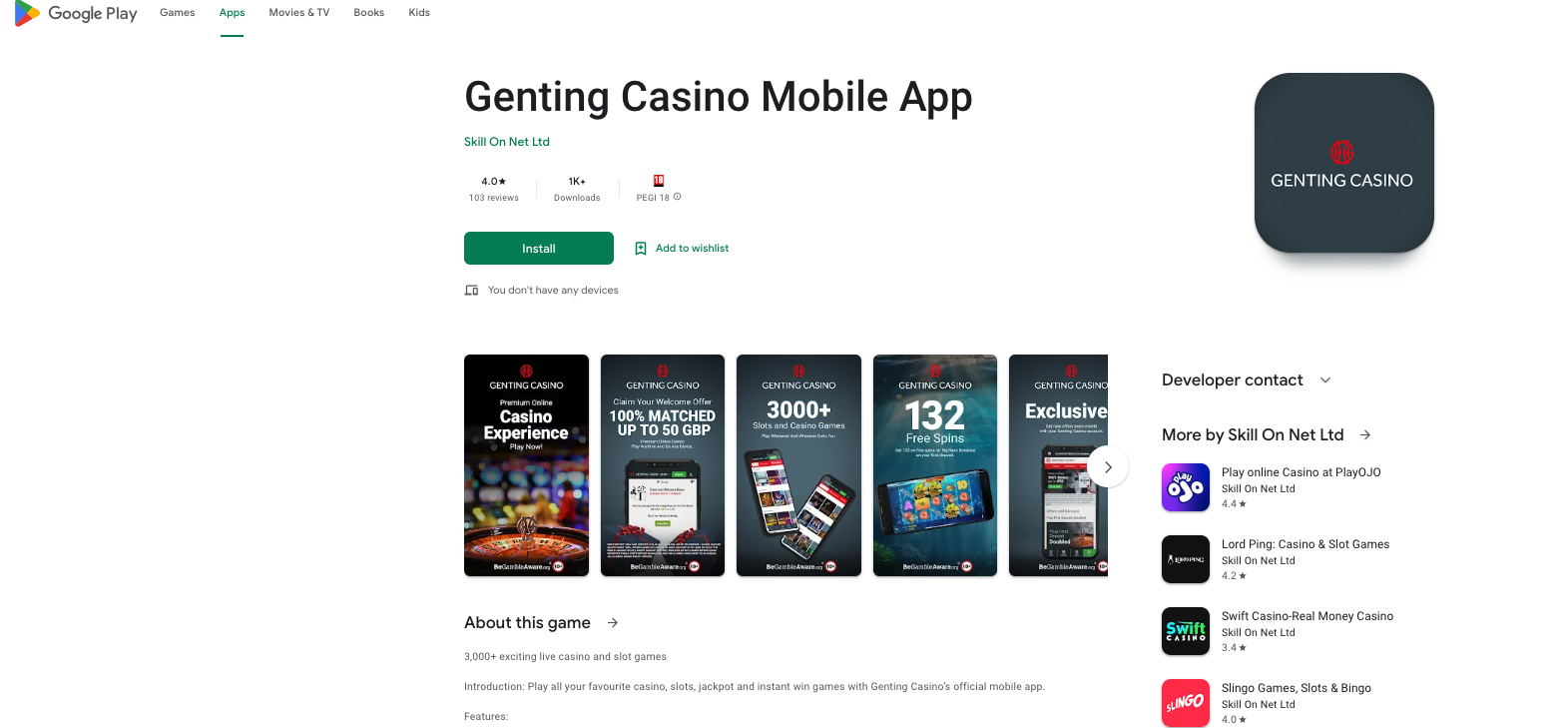 Genting Casino app 