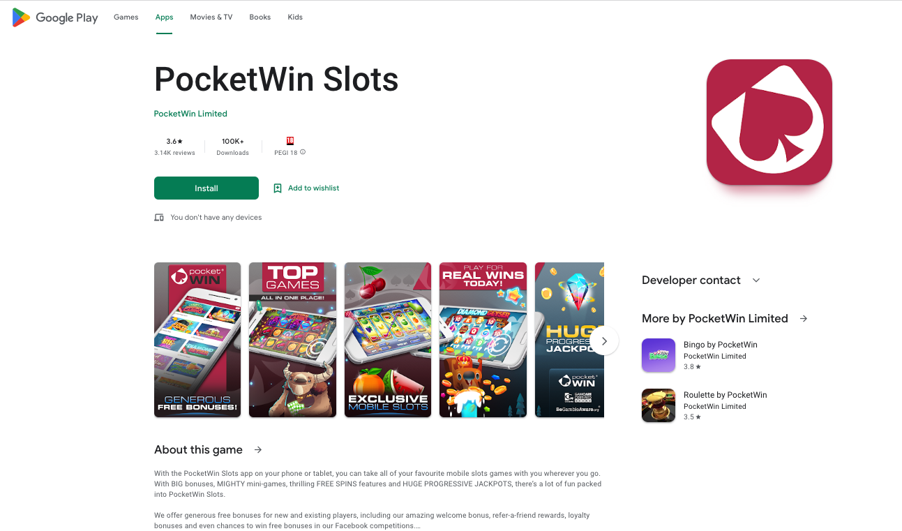 PocketWin Slots 