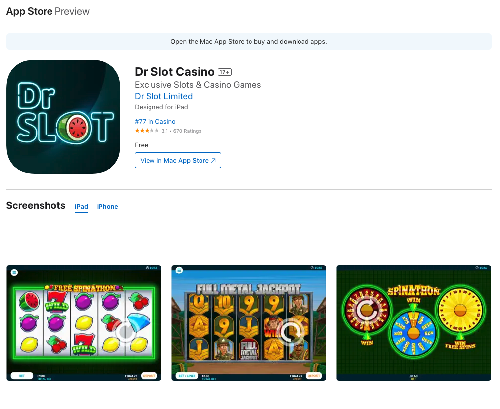Dr Slot Casino App
