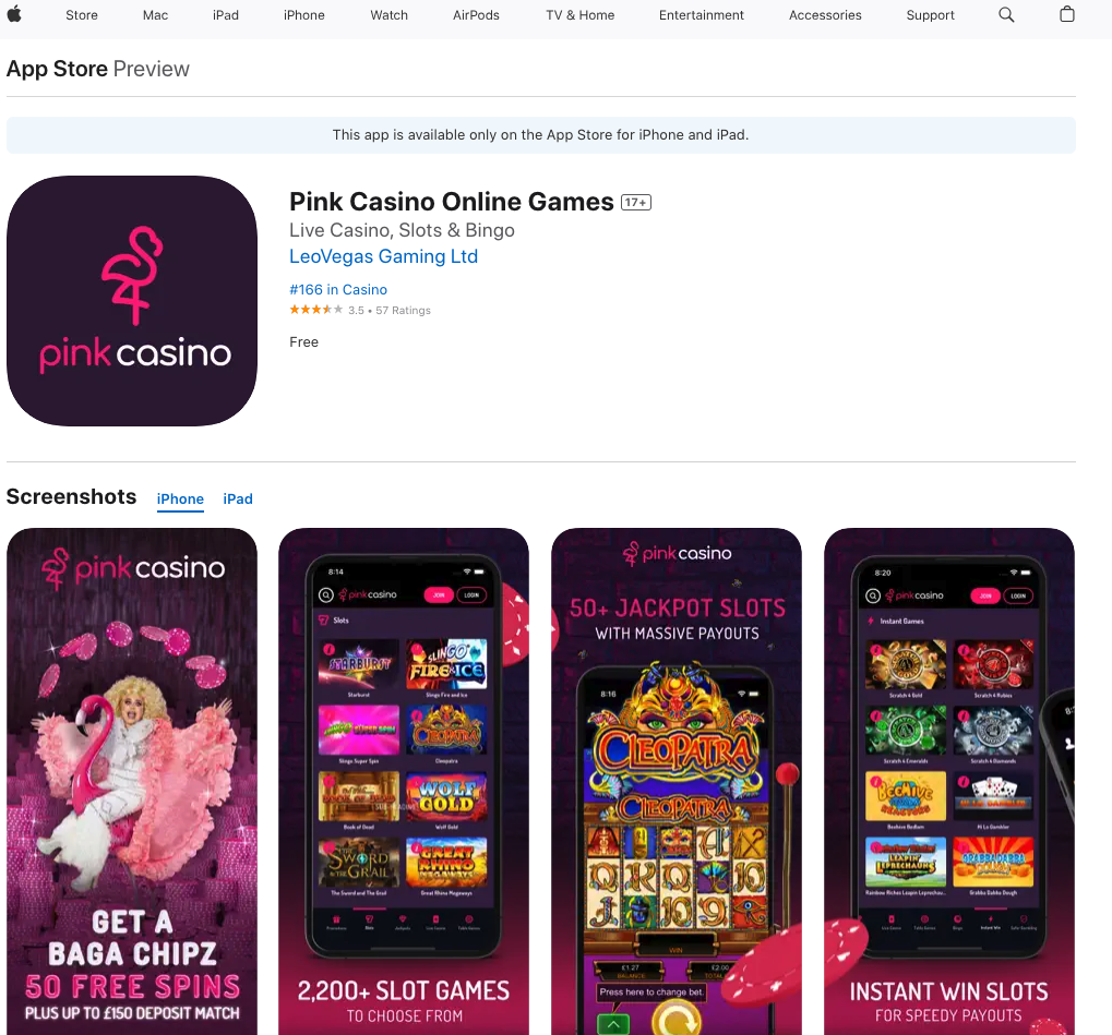 Pink Casino App Review