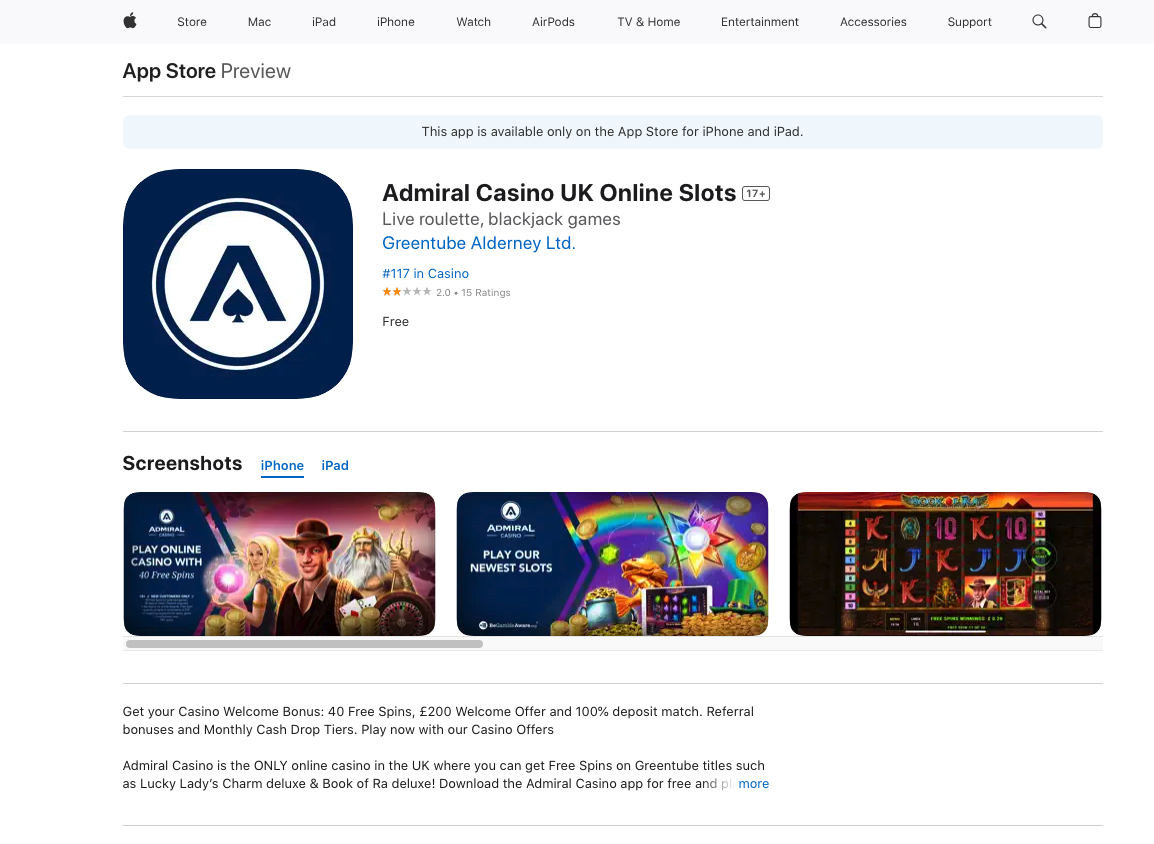 Admiral Casino App on App Store