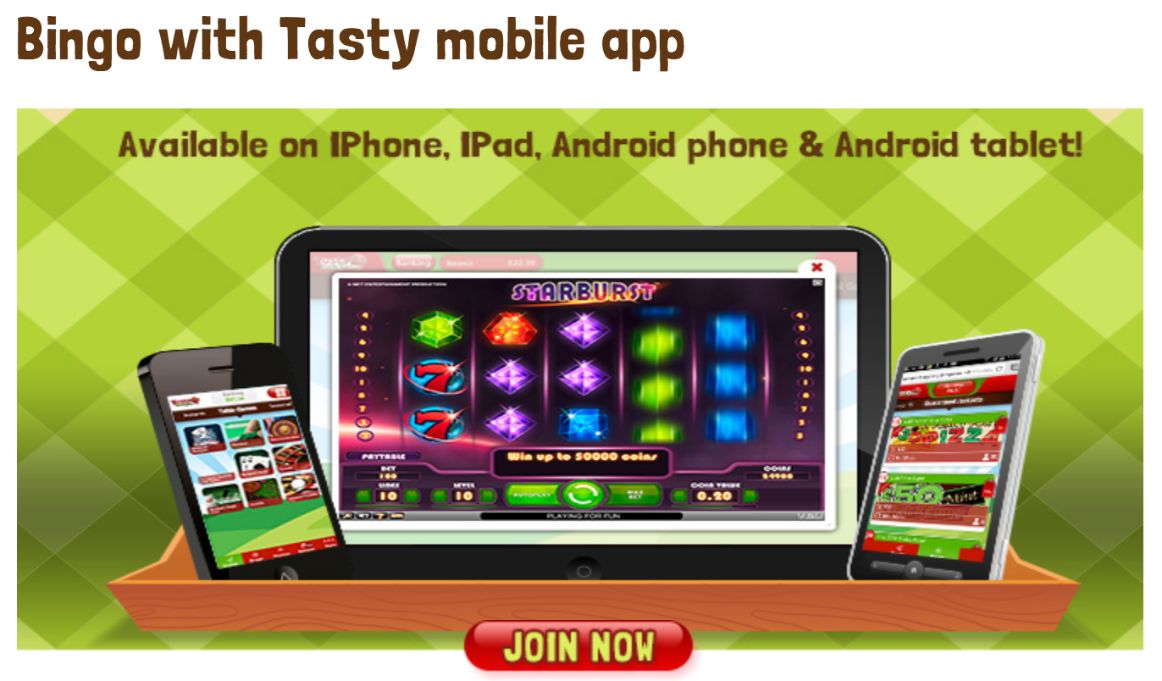 tasty bingo on mobile