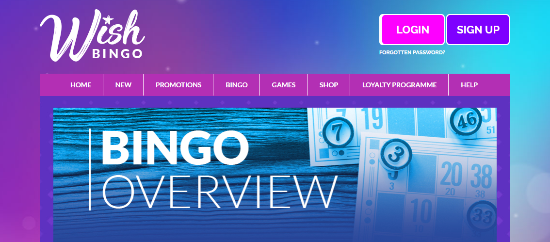 Wish Bingo Website Overview