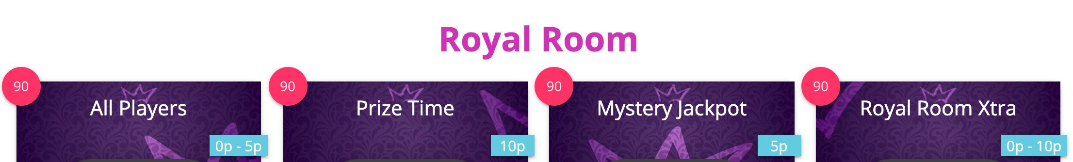 Bingozino Royal Room Bingo Games