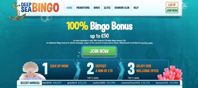 Deep Sea Bingo Reviews