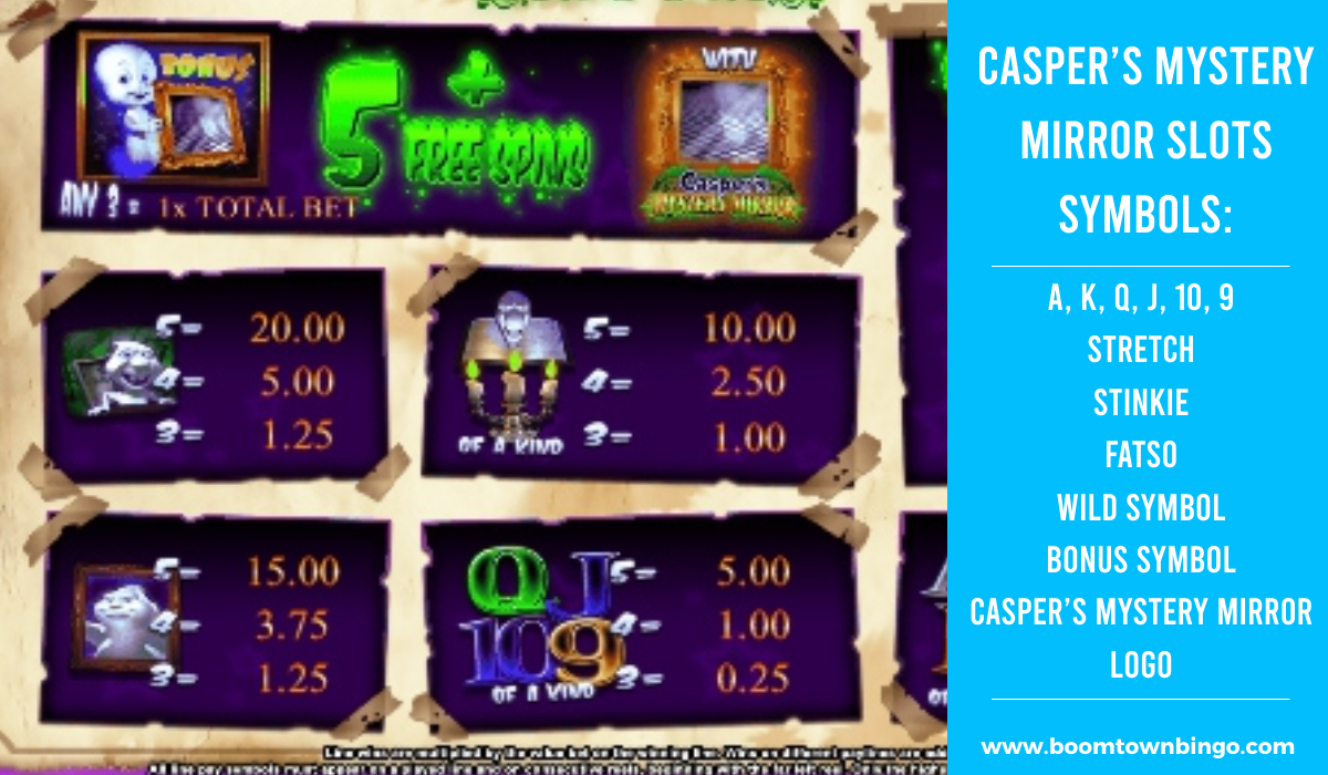Casper’s Mystery Mirror Slots machine Symbols