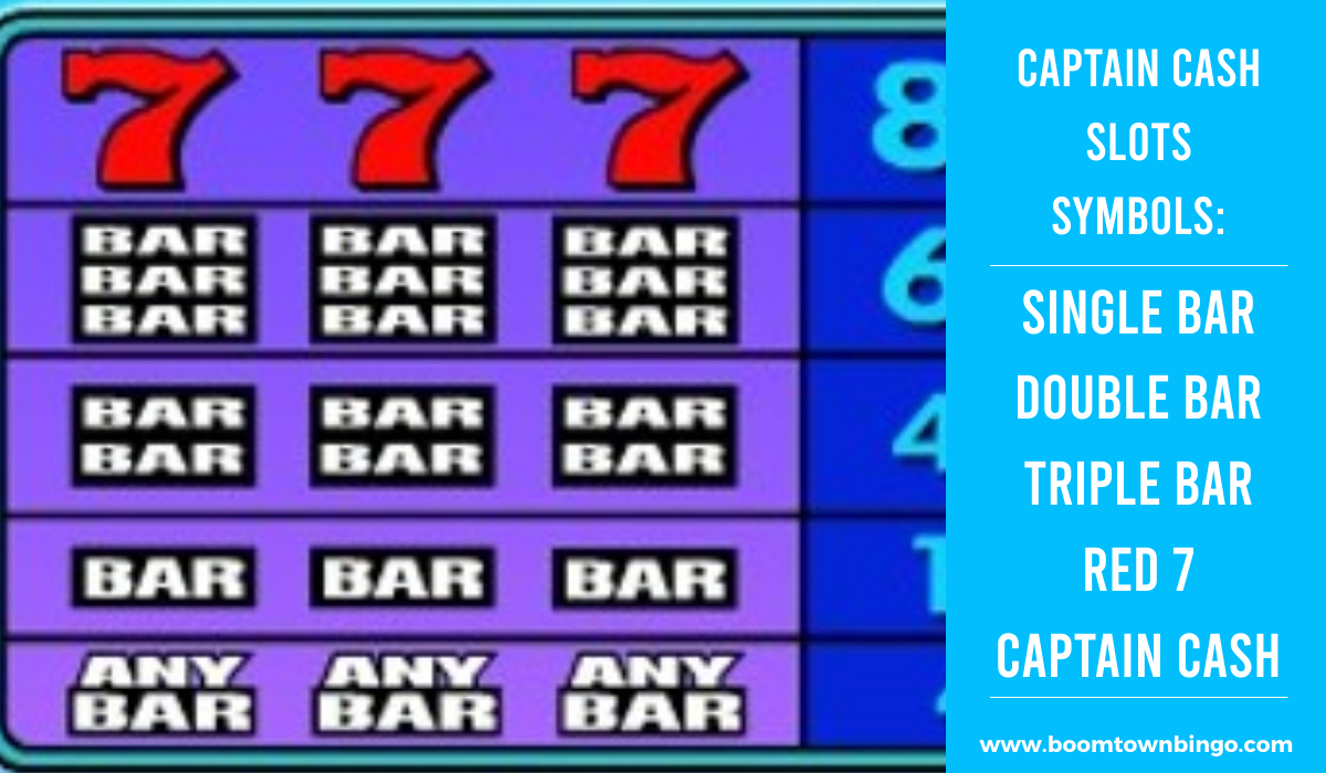 Captain Cash Slots machine Symbols