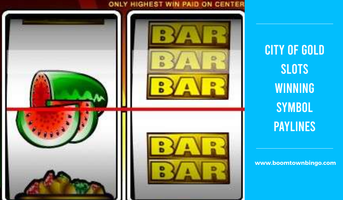 City of Gold Slots Symbol winning Paylines