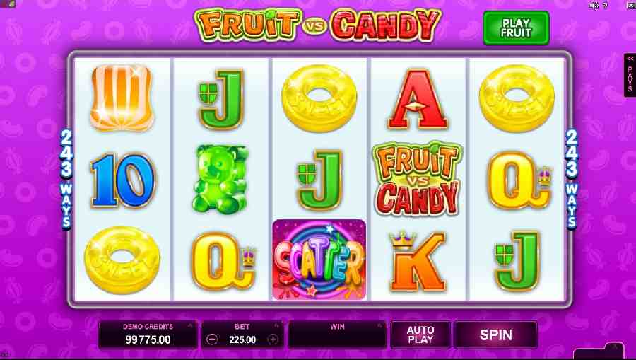 Fruit vs Candy Slot Gameplay