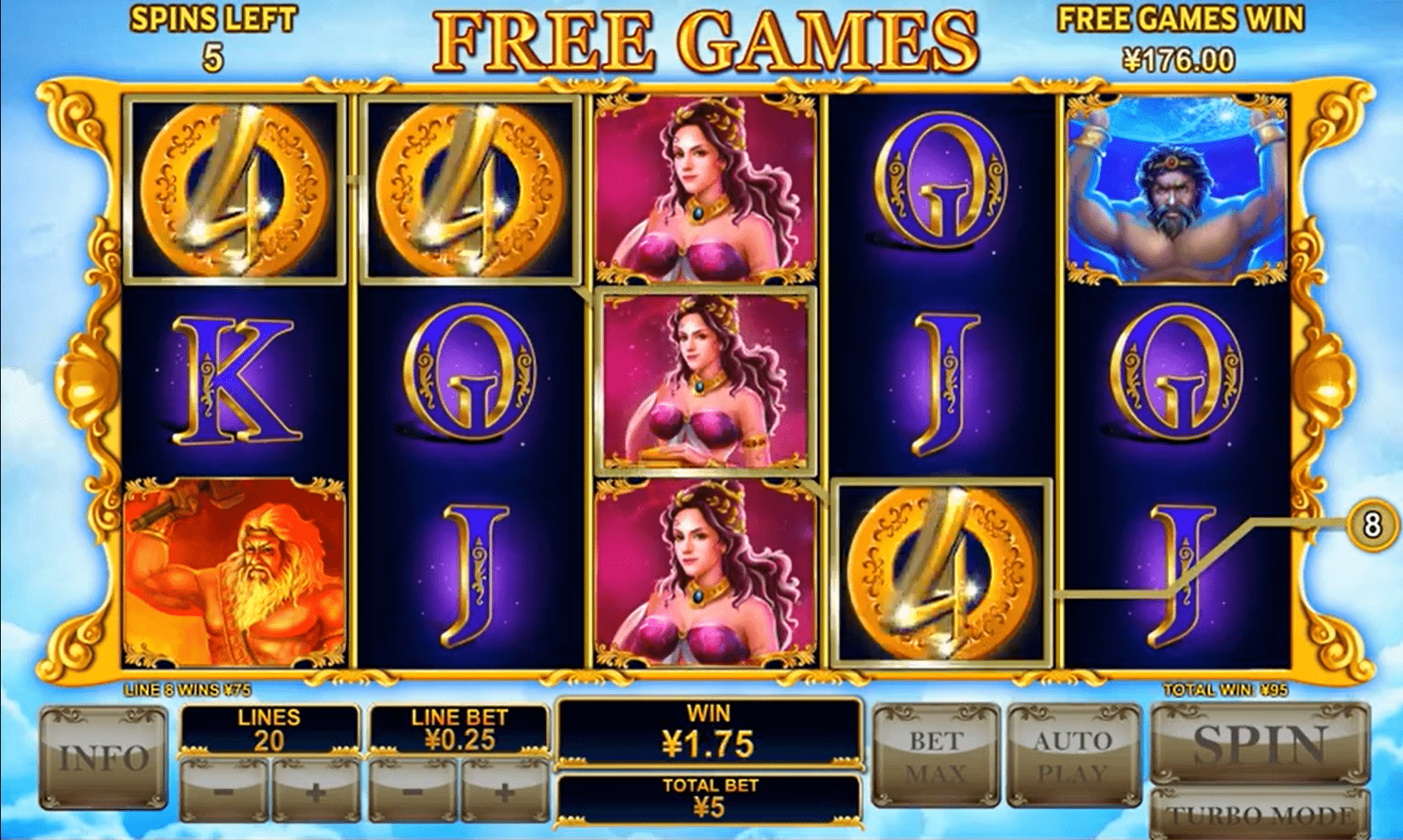 Age of the Gods Furious 4 Slot Machine Paylines