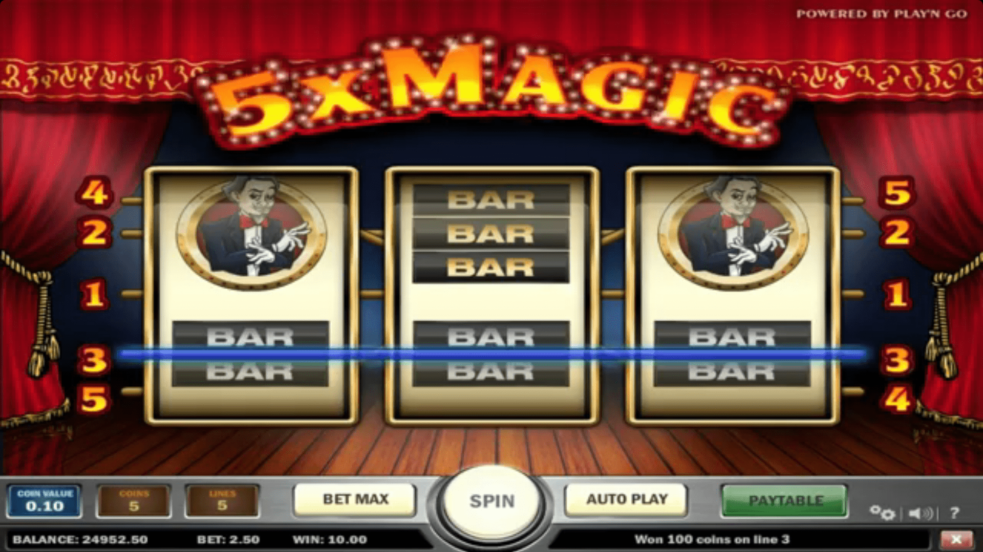 5x Magic Slots Winning