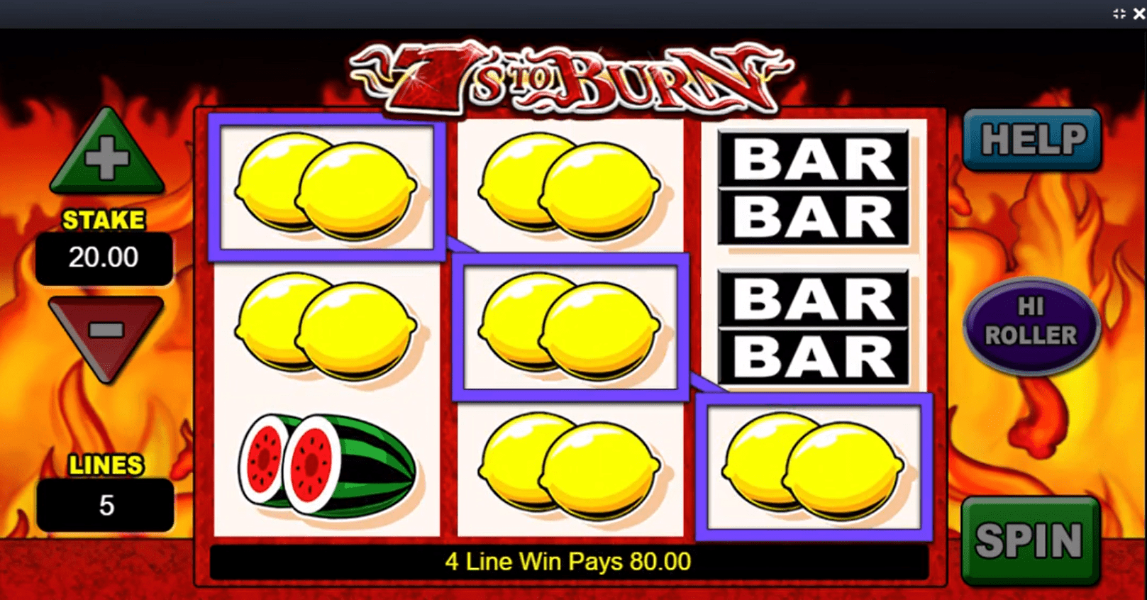 7s to Burn Slots Win