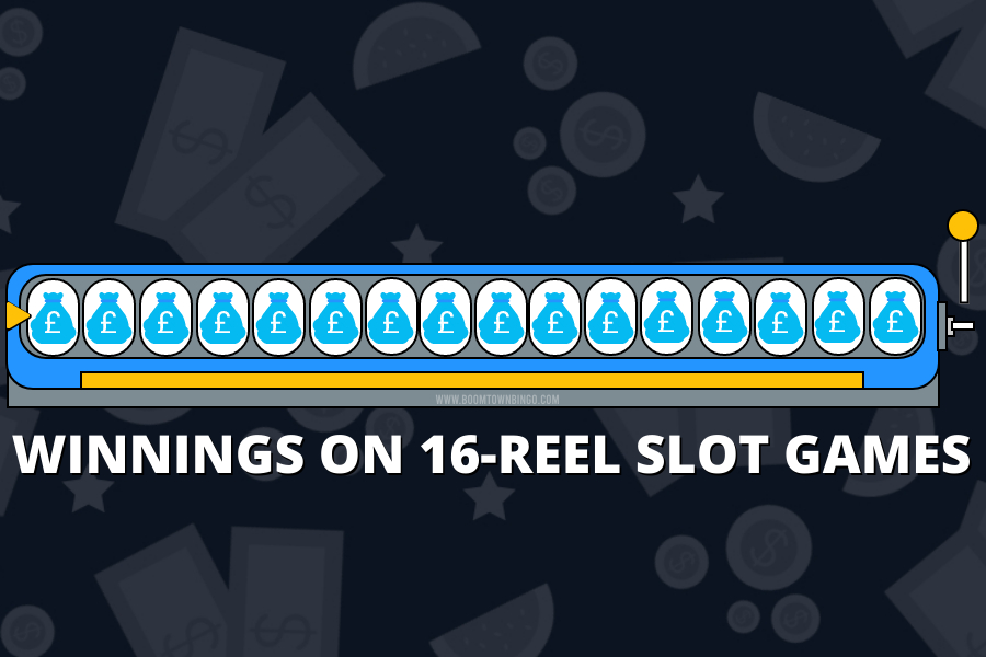 WINNINGS ON 16-REEL SLOT GAMES