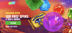 Rise Casino 100 Free Spins Bonus