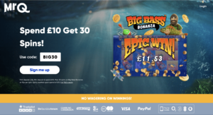 MrQ 30 free spins