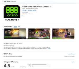 888 Casino App Review