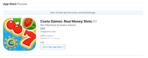 iOS Costa Games App