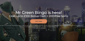 Mr Green 200 Free Spins Page
