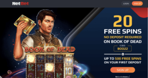 Book of Dead free spins at Netbet