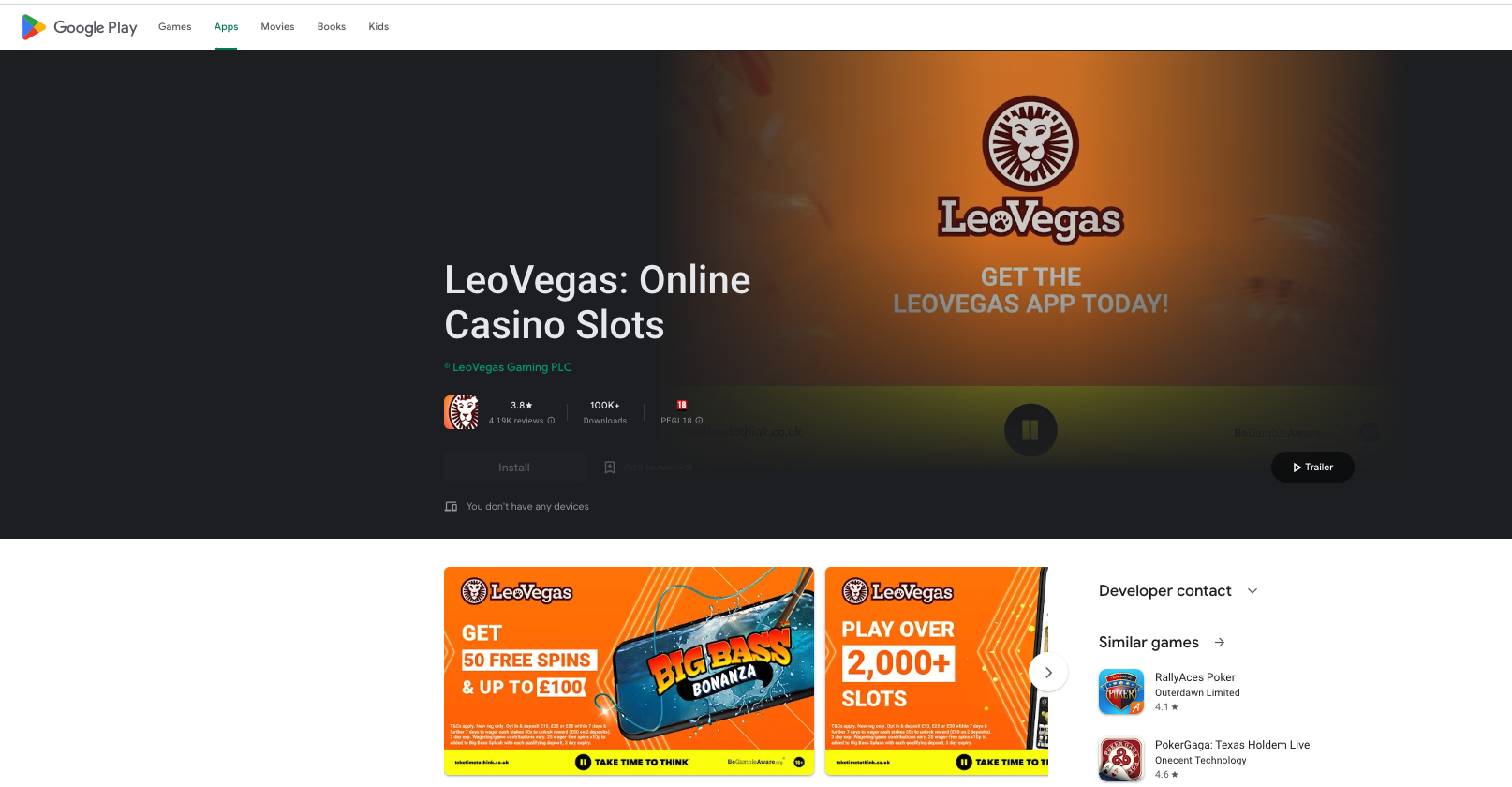 LeoVegas App Download