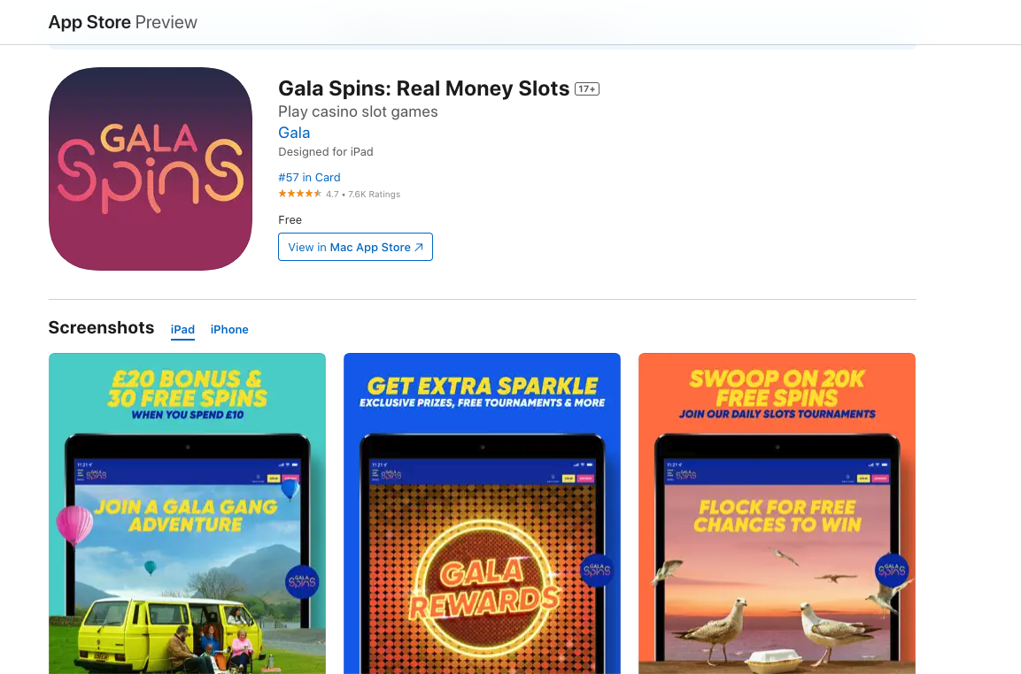 Gala Spins App