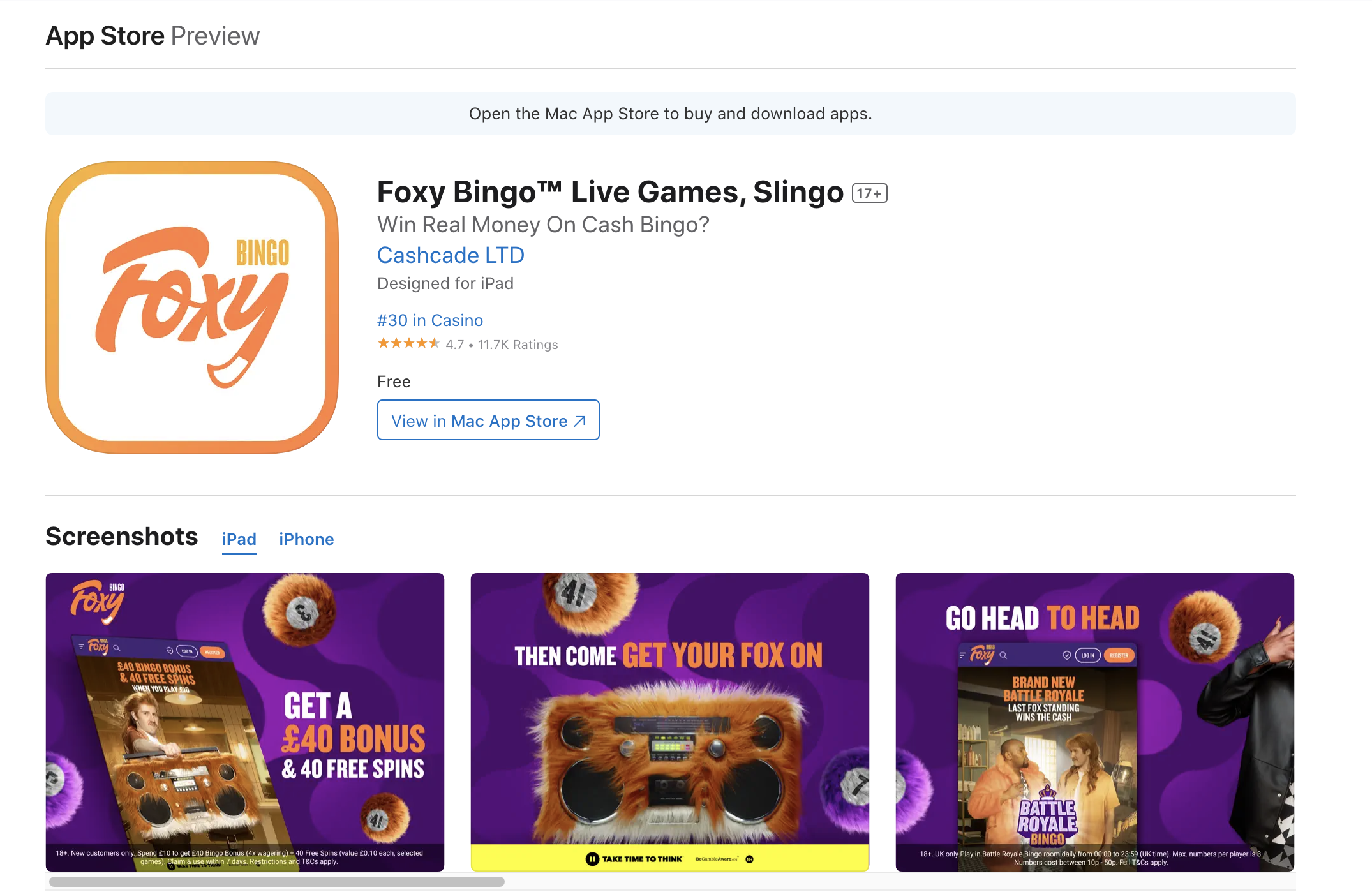 Foxy Bingo App